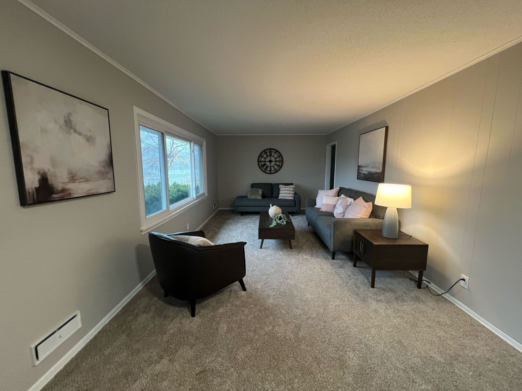 Light-filled living room after remodel